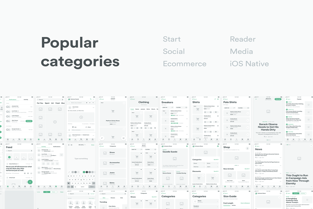 iOS Wireframe Kit preview 6