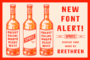 BDC Spritz Display font, a Font by Brethrendesignco (Thumbnail 1 of 4)