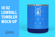 10oz Lowball Tumbler Mock-Up, a Cups & Container Mockup by dedpixel supply co. (Thumbnail 1 of 4)