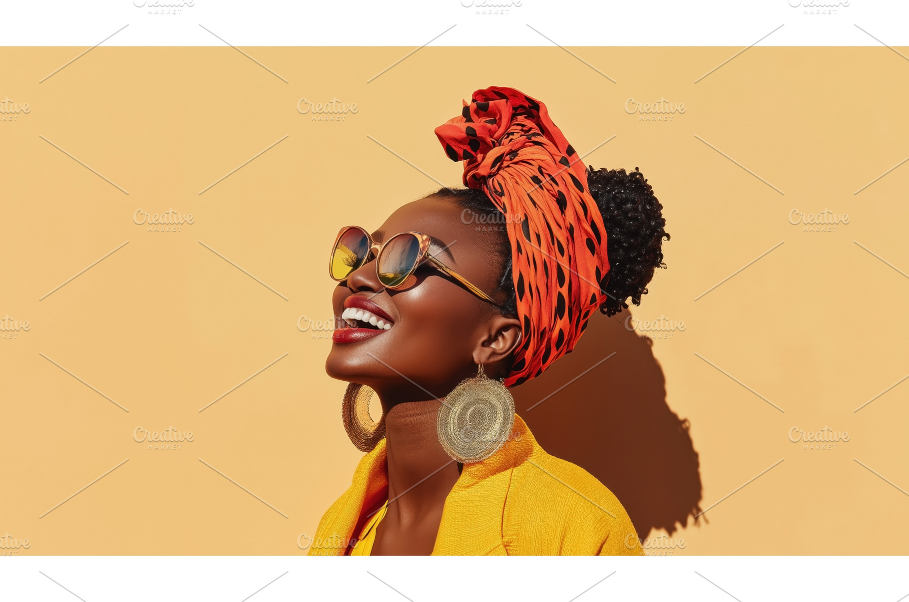 Stylish African woman wearing, a Beauty & Fashion Photo by Sergey Kotenev