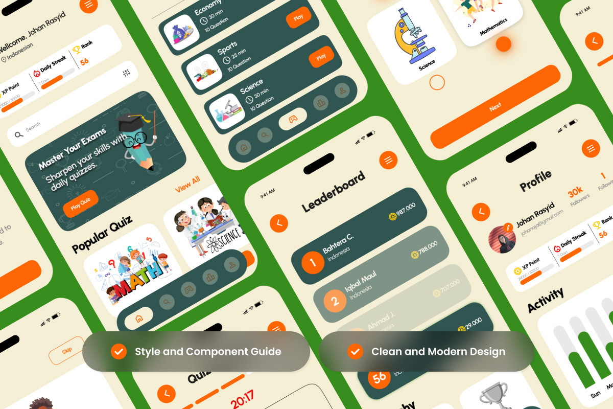 Elinggo - Exam Prep Mobile UI Kit preview 3