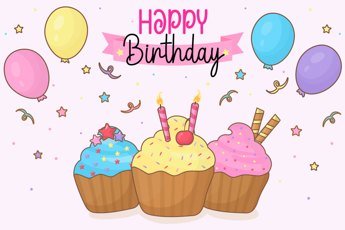 Birthday Cupcake Duo, a Script Font by DN Creative (Photo 2 of 8)