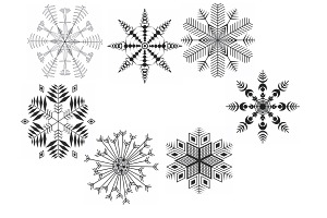 Snowflakes Set 2 Procreate Brush