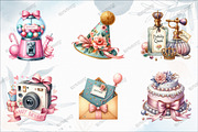 Watercolor Woman's Birthday Clipart, a Graphic by designcity5 (Thumbnail 3 of 5)