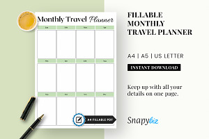 Monthly Travel Planner