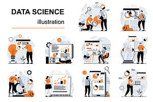 Data Science Web Illustrations, a Templates & Theme by alexdndz