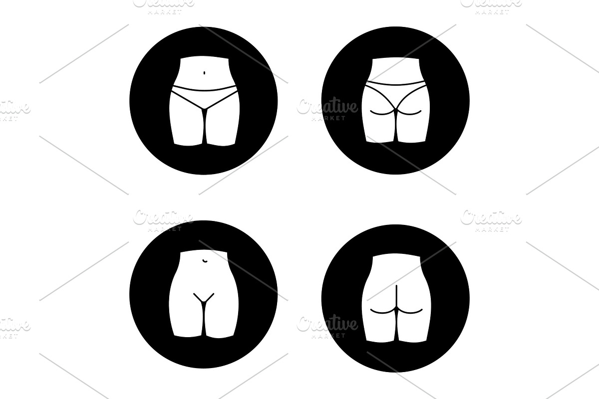 Female body parts glyph icons set, an Icon by IMG Visuals