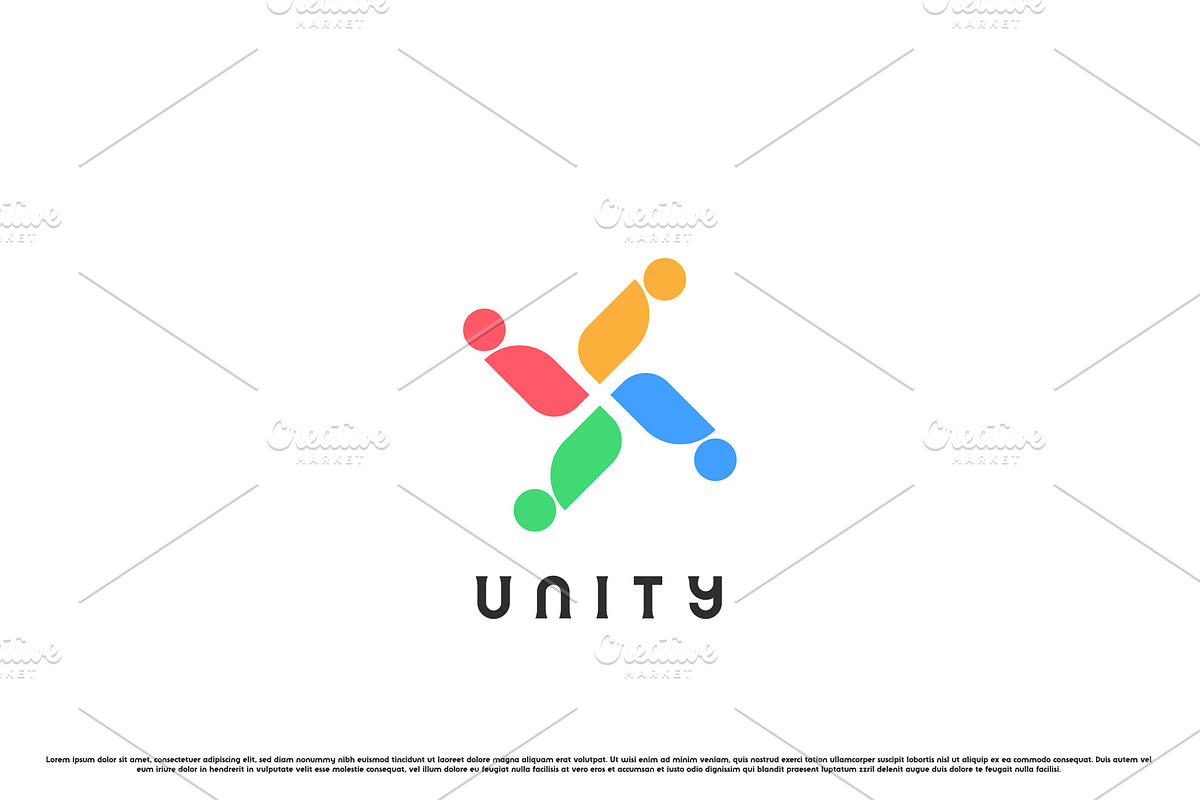 People Unity Logo Design Icon, a Branding & Logo Template by Morvana Crew