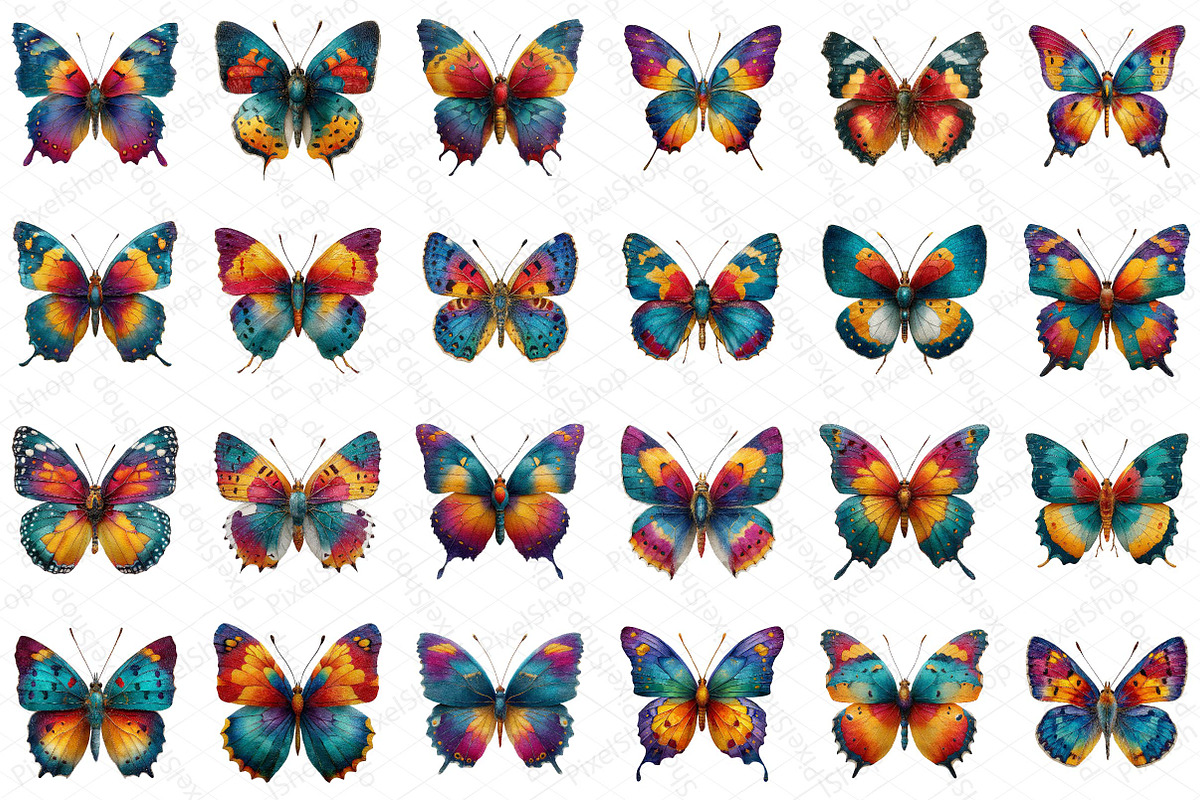 Colorful Butterfly Juneteenth Clipar, an Illustration by DreamPrint404 (Photo 2 of 5)