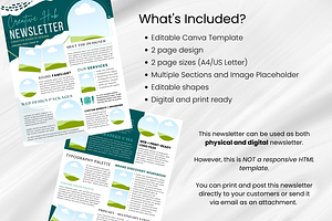 Editable Canva Newsletter Template