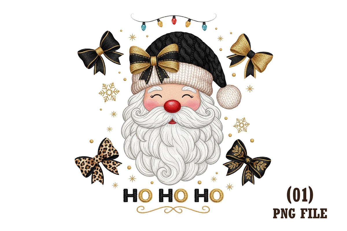 Chunky Yarn Christmas Ho Ho Ho PNG, an Illustration by DreamArtGraphic (Photo 1 of 6)