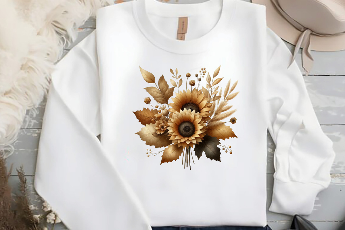 Fall Boho Bouquet, Flower Clipart, an Illustration by DreamCafeArt (Photo 4 of 6)