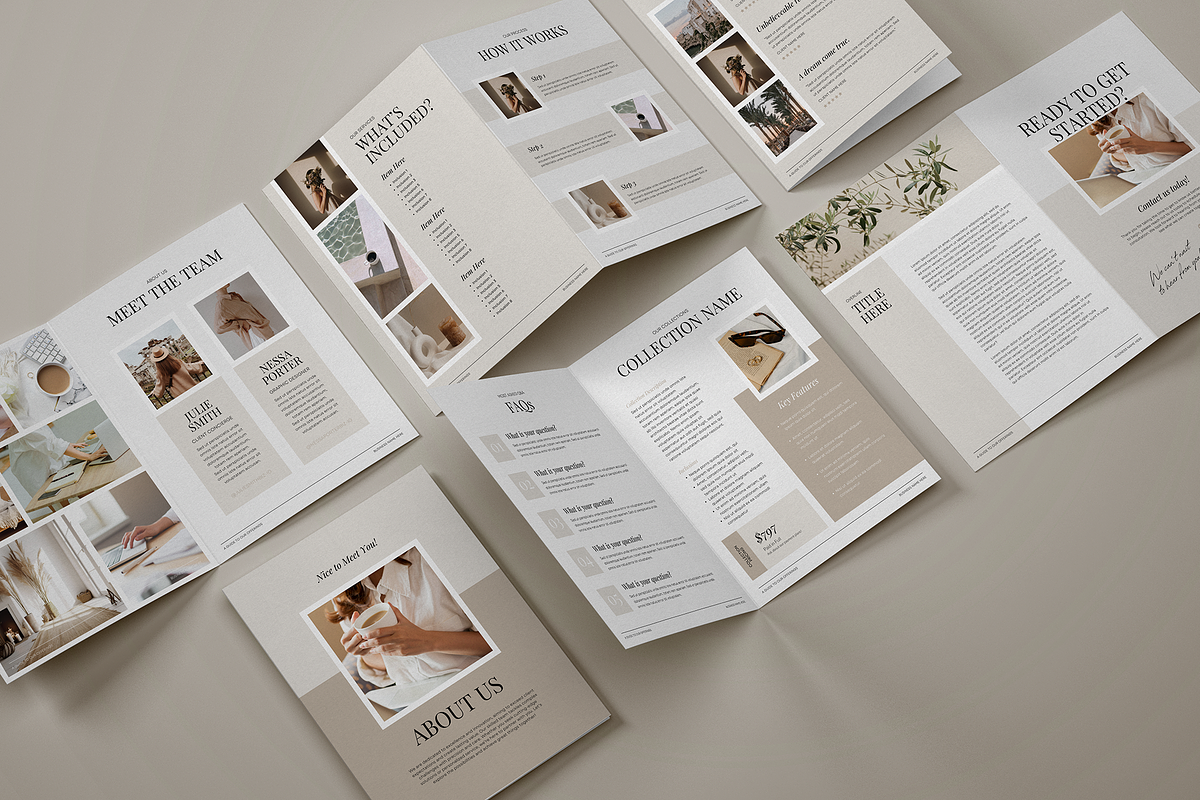 Neutral Client Inquiry Brochure, a Marketing Template by Admire Design (Photo 4 of 19)