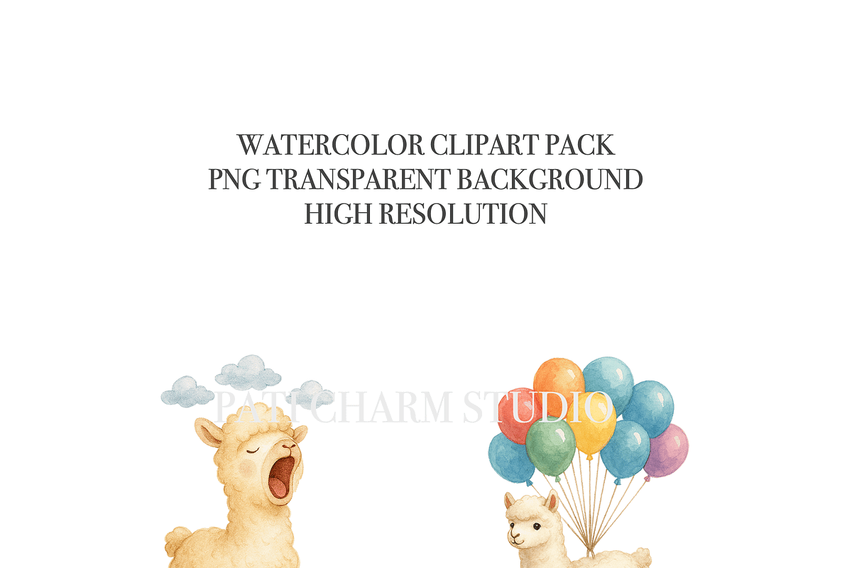 18 Alpaca Clipart, an Animal Illustration by Pati Charm Studio (Photo 4 of 8)