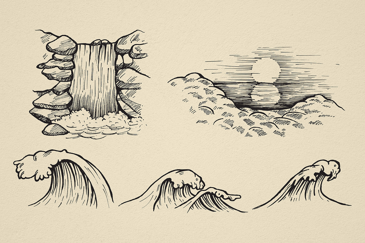 Nature Forest Hand drawn Elements #2, an Illustration by Artolabs (Photo 2 of 6)