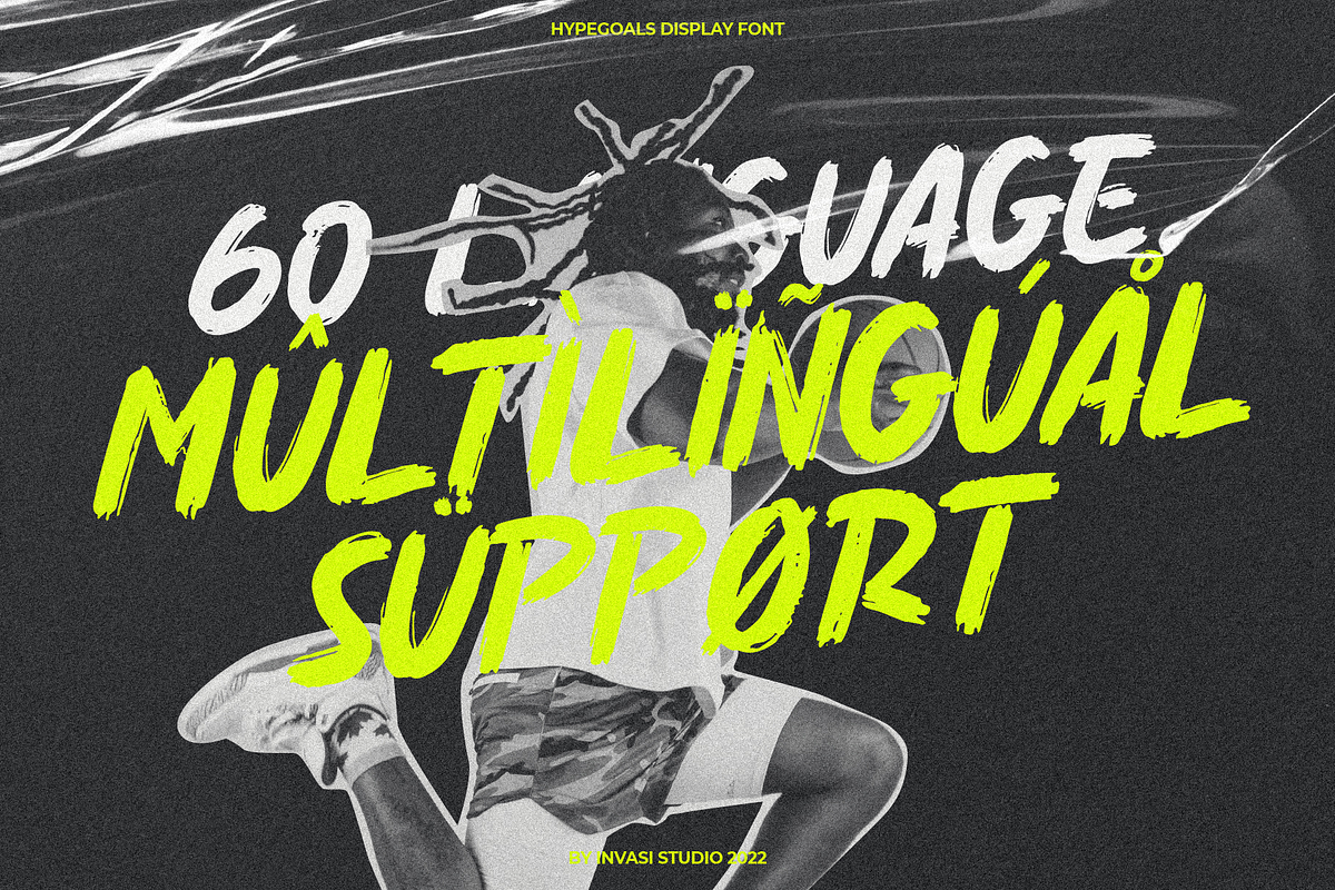 Hypegoals - Brushy Display Font, a Script Font by Invasi Studio (Photo 8 of 8)