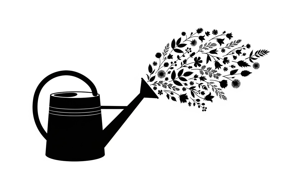 Floral Watering Can Design Bundle, an Illustration by Gaye Art (Photo 4 of 31)
