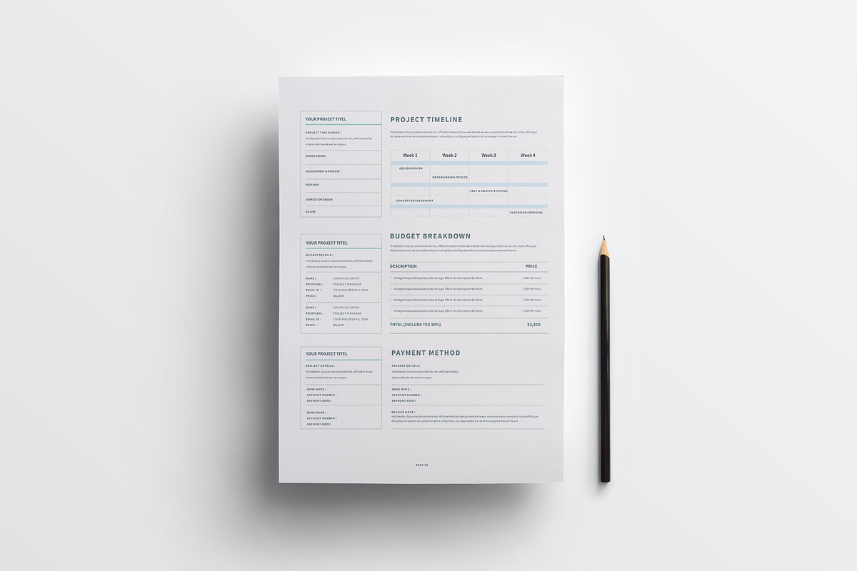 Proposal Bundle | MS Word & Indesign, a Stationery Template by obayes (Photo 12 of 16)