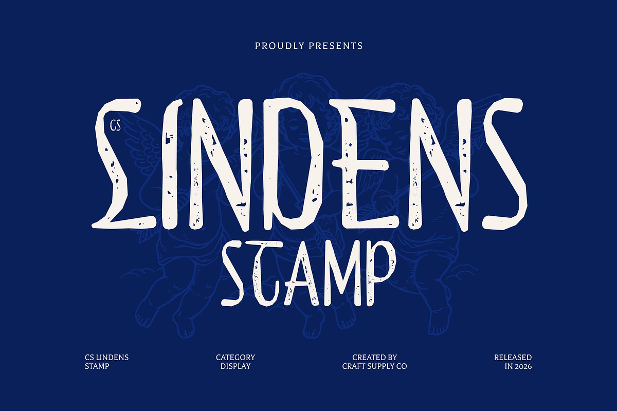 CS Lindens Stamp, a Sans Serif Font by Craft Supply Co. (Photo 1 of 8)