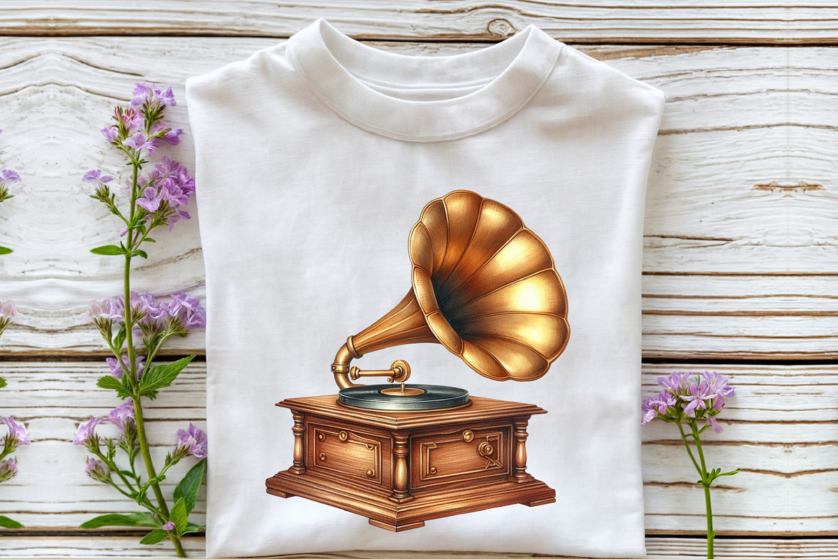 Retro Gramophone Clipart, an Illustration by Rose Art (Photo 7 of 8)