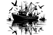 Vintage Fishing Boat Bundle, an Object Graphic by Designer_Momina (Thumbnail 7 of 13)