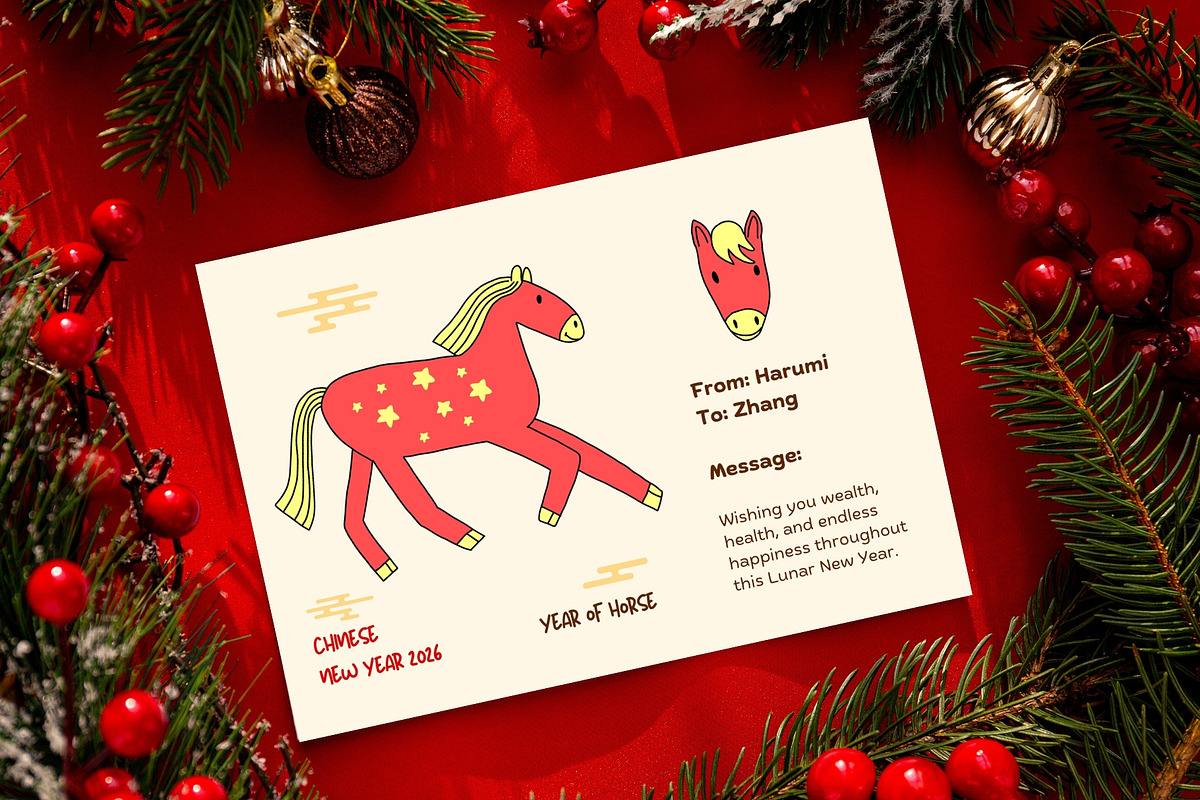 Vector Horses – Symbol of 2026, an Animal Illustration by Kristina Chistiakova (Photo 3 of 3)