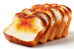 Golden Toasted Bread Slices Breakfas, a Photo by Pixeness Studio