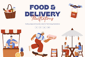 Animated Food and Delivery, a Food Illustration by Vectors Market