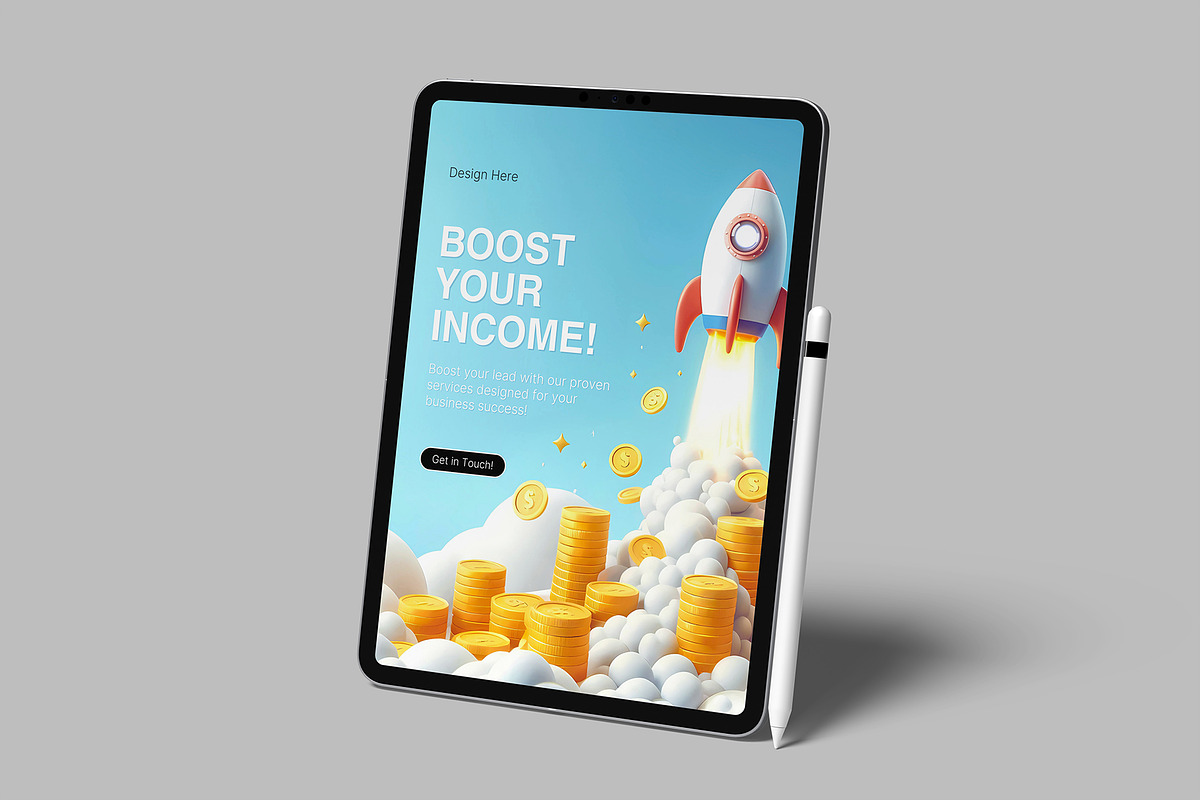 Tablet Screen Mockup, an iPad Mockup by lamorastudio (Photo 4 of 14)