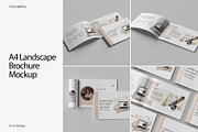 A4 Landscape Brochure Mockup, a Books & Magazine Mockup by Tokobeta (Thumbnail 1 of 9)