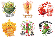 Funny Mexican Food Mascot Valentine, a Food Illustration by KennedyStudio (Thumbnail 3 of 4)