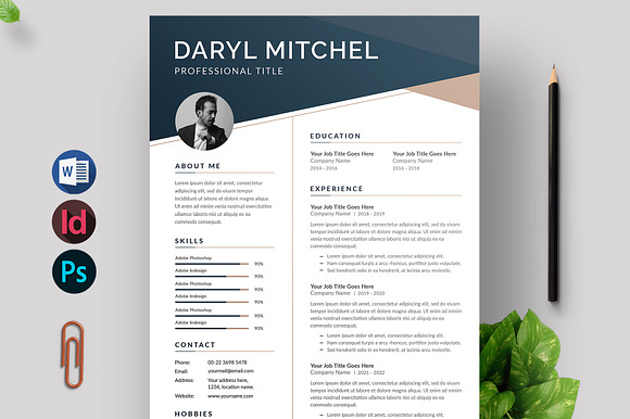 Minimal Resume Template | Word & PSD preview 8
