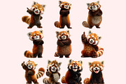 Red Panda PNG Clipart Bundle, a Graphic by M9 Design (Thumbnail 8 of 10)