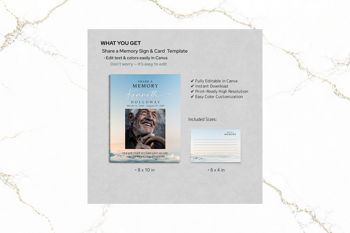 Share a Memory Sign & Card CV FR011, a Poster Template by TyphoonStudio (Photo 2 of 6)