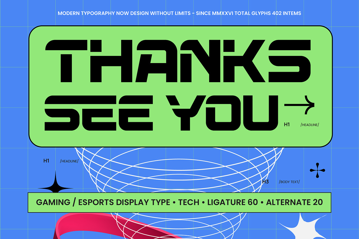 Gridline Minimal Esports Display, a Sans Serif Font by timelesstype.co (Photo 15 of 15)