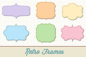Retro Label Frames Shapes Set No. 29