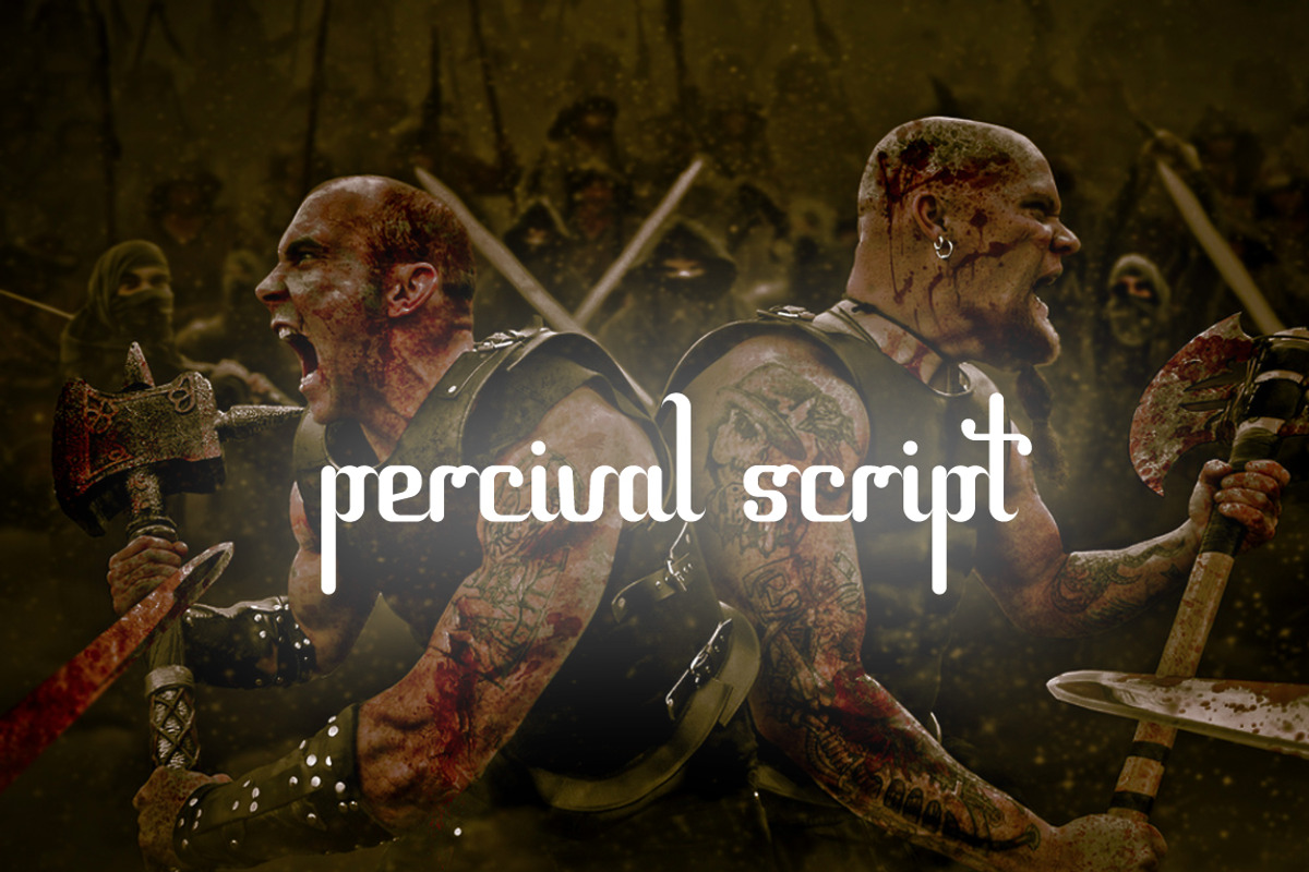 Percival Script, a Decorative Illustration by Osheyack