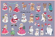Christmas Angels & Dogs Clipart, an Illustration by VianneArt (Thumbnail 2 of 7)