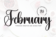February | Script Font, a Handwritten Font by Scratchones (Thumbnail 1 of 8)