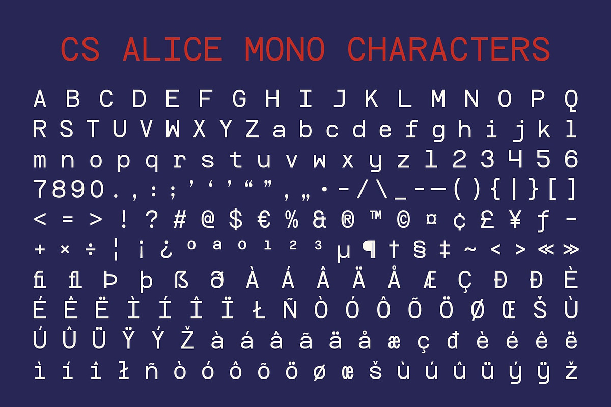CS Alice Mono 3D, a Sans Serif Font by Craft Supply Co. (Photo 8 of 8)