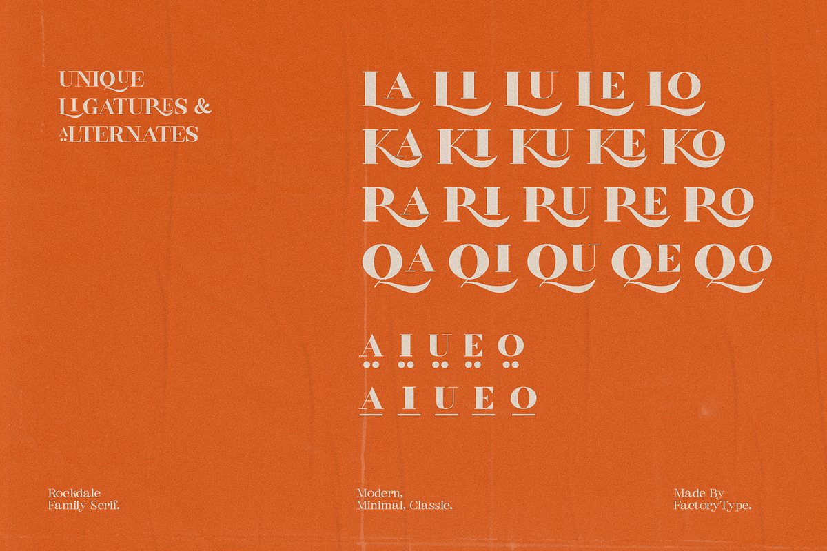 Rockdale, a Serif Font by FactoryType Studio (Photo 6 of 10)