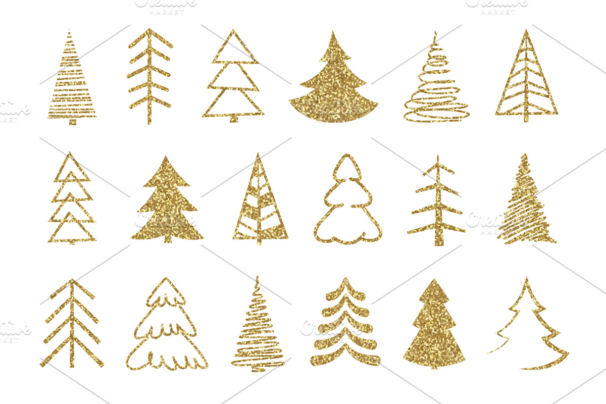 Christmas tree silhouettes, a Decorative Illustration by Paper Cards (Photo 3 of 3)