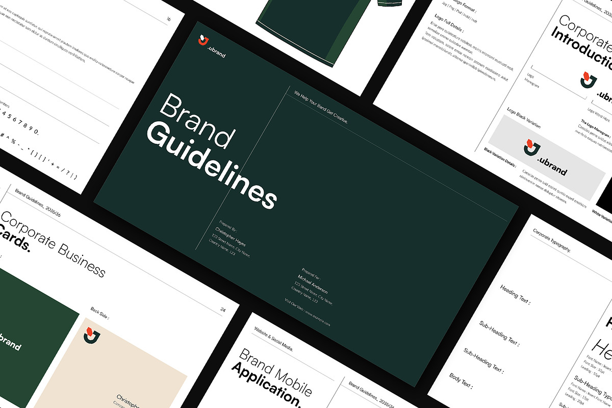 Brand Guidelines Presentation Layout, a Presentation Template by DesignCrest (Photo 6 of 21)