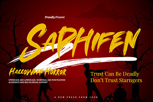 Saphifen - Halloween Horror Font