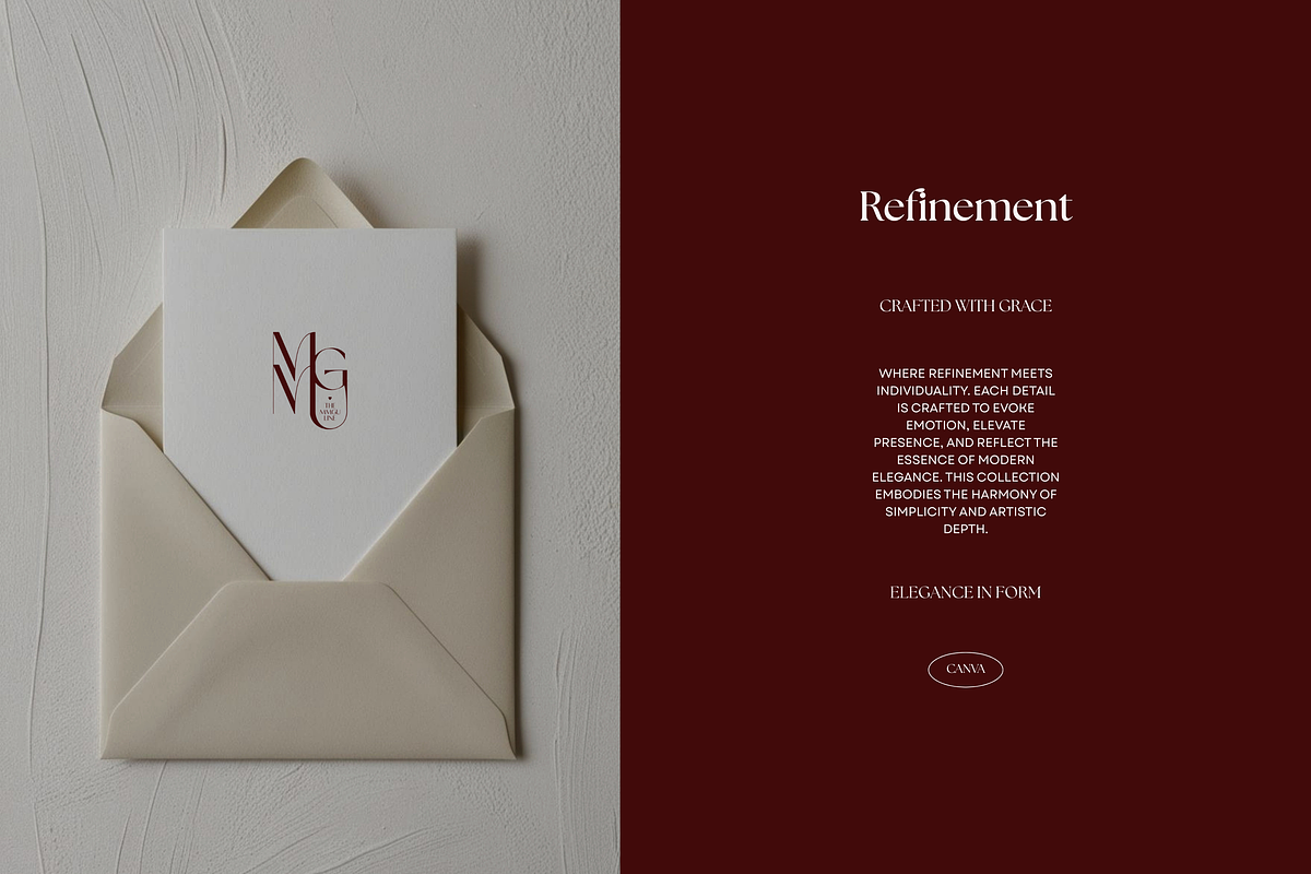 Canva burgundy and white trendy logo, a Branding & Logo Template by Uyava Space (Photo 5 of 7)