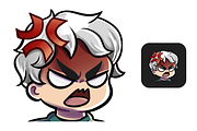 12 Blonde Hair Chibi Boy Emotes, an Illustration by Custom Fonts & Patterns (Thumbnail 4 of 12)
