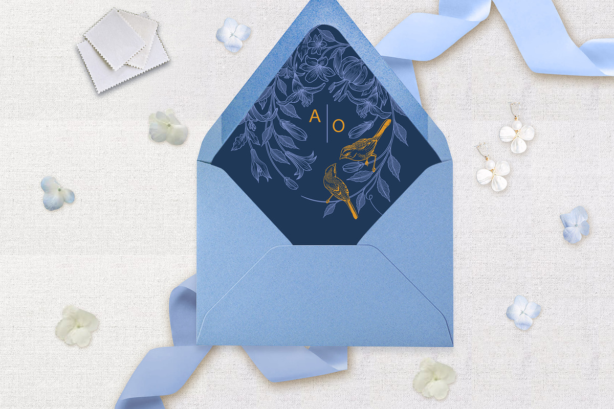 Love birds Envelope Liners, an Invitation Template by Shwet Art (Photo 2 of 7)
