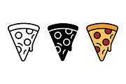 Pizza Slice Icons, a Solid Icon by Artonix (Thumbnail 2 of 2)