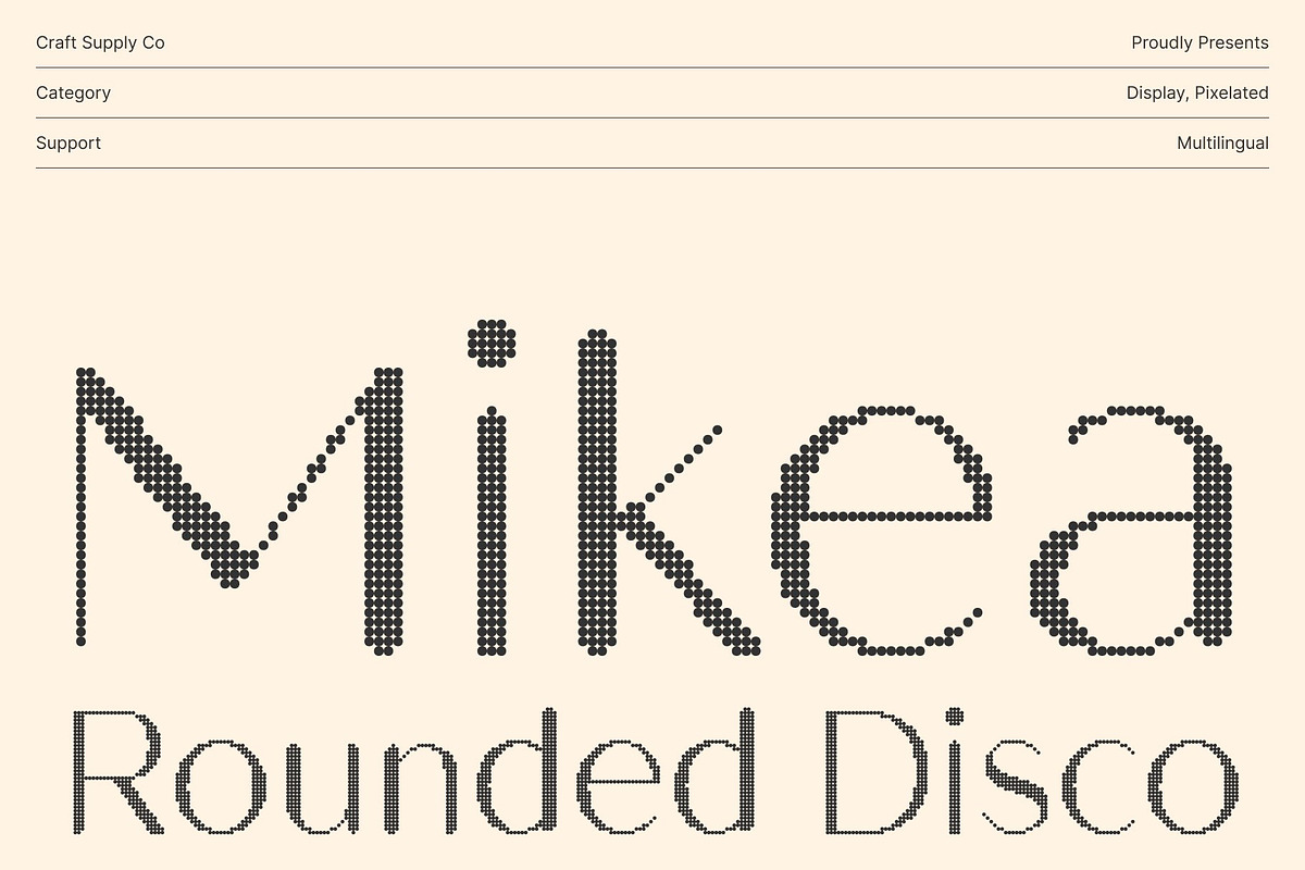 Mikea Rounded Disco, a Sans Serif Font by Craft Supply Co. (Photo 1 of 8)