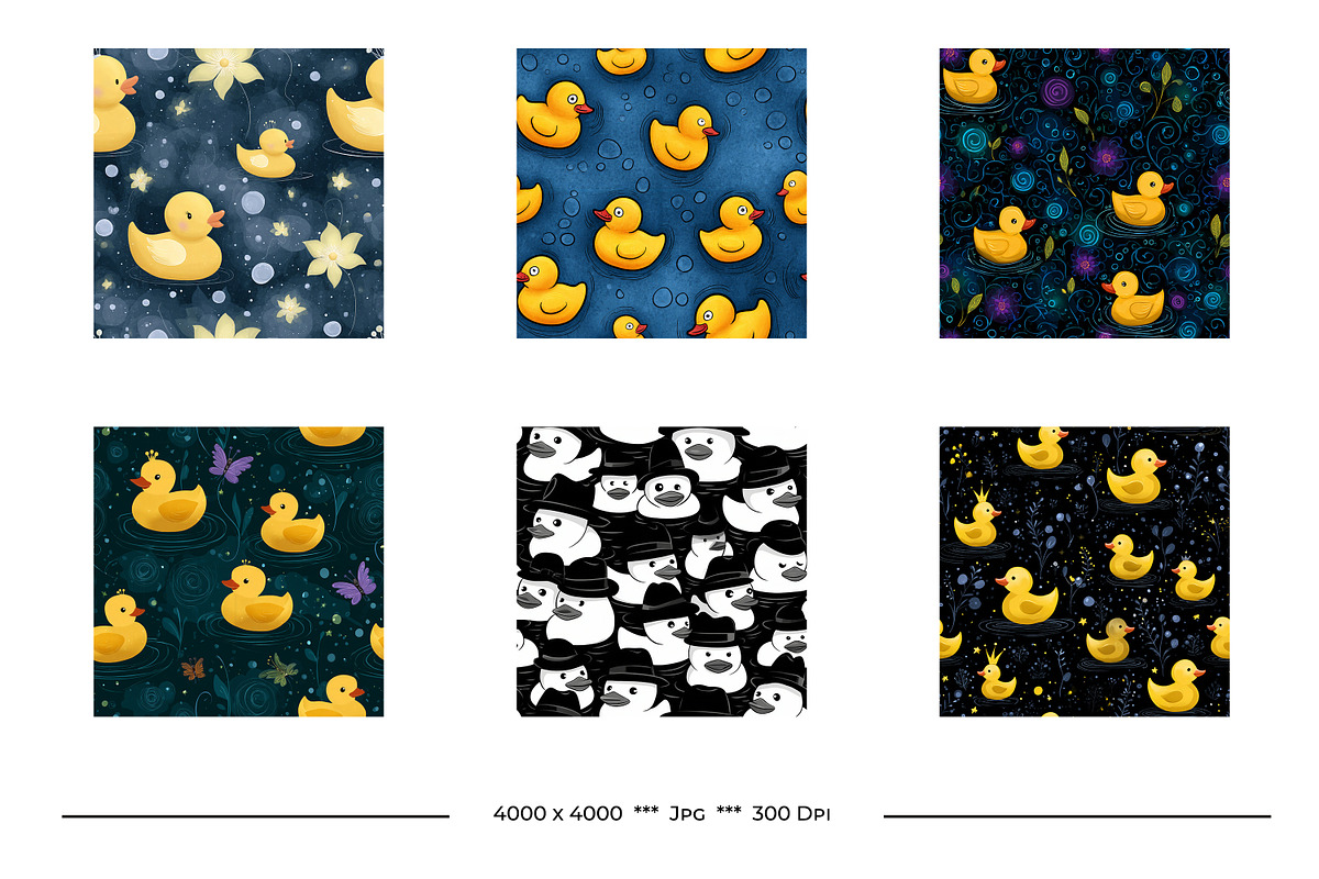 Rubber Duckies Retro Art Patterns, a Pattern Graphic by karenfoleyphoto (Photo 5 of 15)